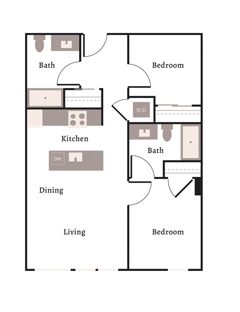a floor plan of a bedroom apartment